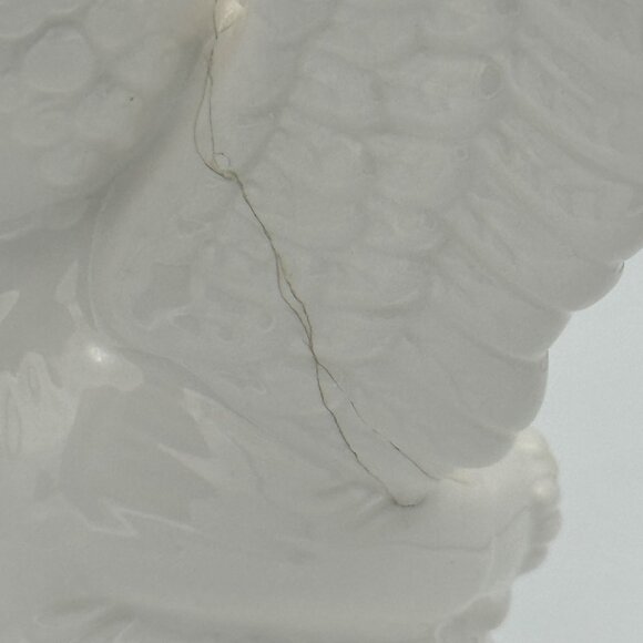 Vintage Fitz and Floyd Kissing Angel Candle Holders Set Of 2 White Ceramic - Picture 5 of 6